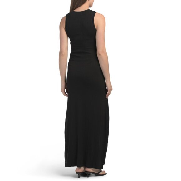 GOLDIE TEE Black Pima Cotton Maia Maxi Dress - Picture 2 of 2
